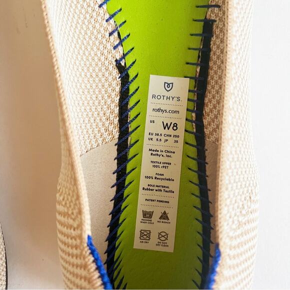 Rothy's The Square Toe Flat in Tuxedo - Picture 5 of 7